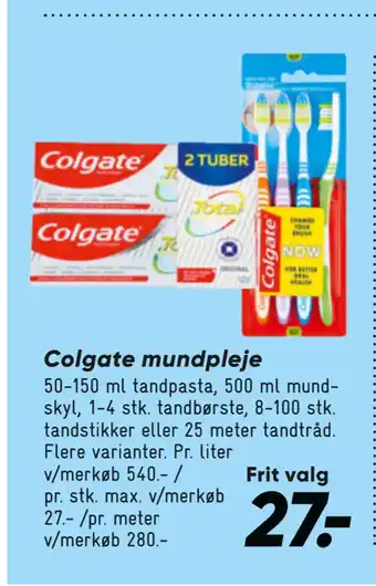 Bilka Colgate mundpleje tilbud