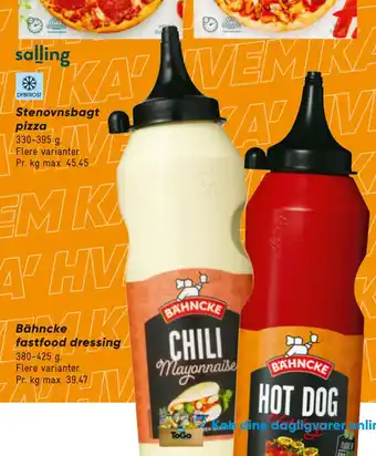 Bilka Bähncke fastfood dressing tilbud