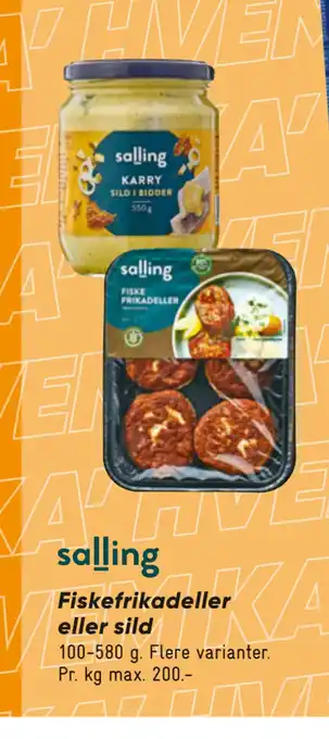 Bilka Fiskefrikadeller eller sild tilbud