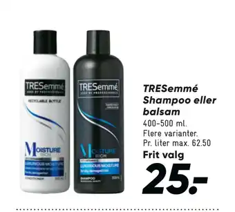 Bilka TRESemmé Shampoo eller balsam tilbud