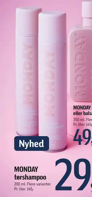 Føtex MONDAY tørshampoo tilbud