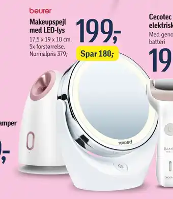 Føtex Makeupspejl med LED-lys tilbud