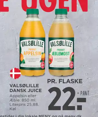 MENY VALSØLILLE DANSK JUICE tilbud