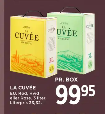 MENY LA CUVÉE tilbud