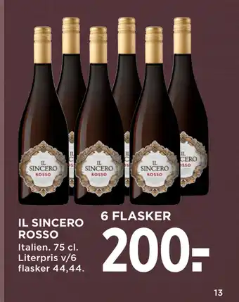 MENY IL SINCERO ROSSO tilbud