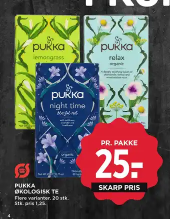 MENY PUKKA ØKOLOGISK TE tilbud