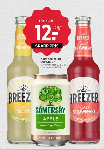 MENY BREEZER ELLER SOMERSBY tilbud