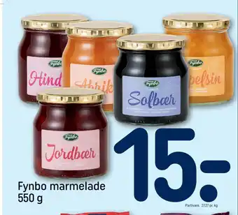 REMA 1000 Fynbo marmelade 550 g tilbud