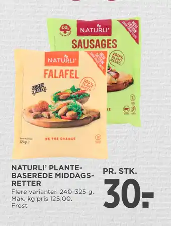 MENY NATURLI’ PLANTE BASEREDE MIDDAGS RETTER tilbud