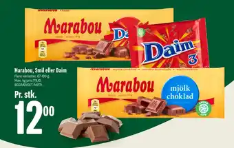 Min Købmand Marabou, Smil eller Daim tilbud