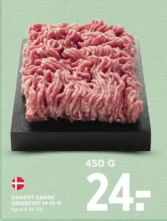 MENY HAKKET DANSK GRISEKØD 14-18 % tilbud