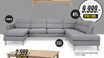 My Home Arizona U-Formet Hjørnesofa tilbud