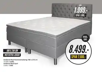 My Home Småland Real Kontinentalseng 180 x 210 cm tilbud