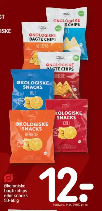 REMA 1000 Økologiske bagte chips eller snacks 50-60 g tilbud