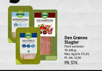 SPAR Den Grønne Slagter tilbud