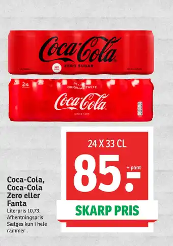 SPAR Coca-Cola, Coca-Cola Zero eller Fanta tilbud