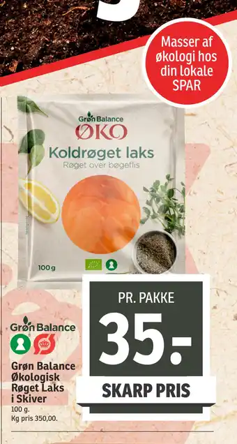 SPAR Grøn Balance Økologisk Røget Laks i Skiver tilbud