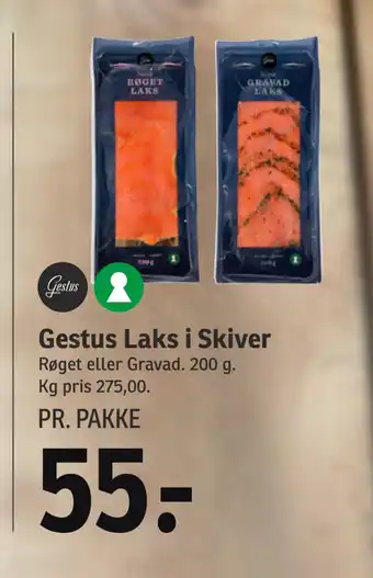SPAR Gestus Laks i Skiver tilbud