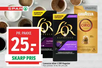 SPAR Lavazza eller L’OR Kapsler tilbud