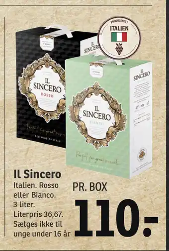 SPAR Il Sincero tilbud