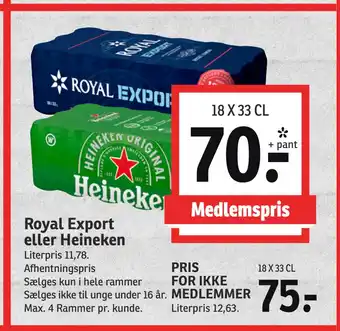 SPAR Royal Export eller Heineken tilbud