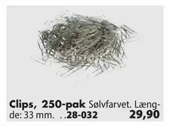 Clips, 250-pak