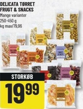 Løvbjerg Delicata Tørret Frugt & Snacks 250-450g tilbud