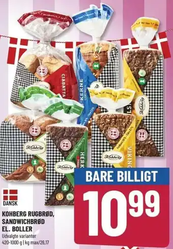 Løvbjerg Kohberg Rugbrød, Sandwichbrød, El. Boller 420-1000g tilbud