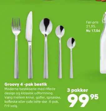Kvickly Groovy 4 -pak bestik tilbud