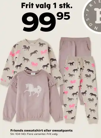 Kvickly Friends sweatshirt eller sweatpants tilbud