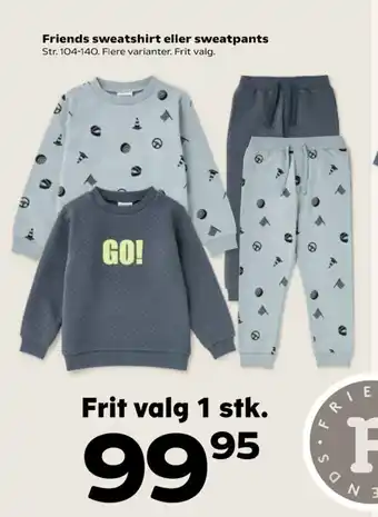 Kvickly Friends sweatshirt eller sweatpants tilbud