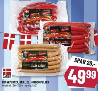 Løvbjerg Frankfurter, Grill El. Hotdog Pølser tilbud