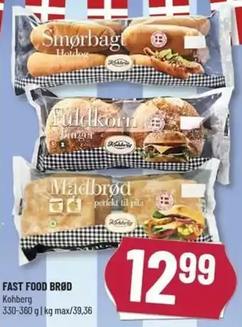 Løvbjerg Fast Food Brød 330-360 g tilbud