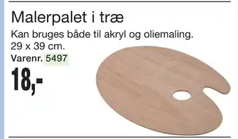 Harald Nyborg Malerpalet i træ tilbud