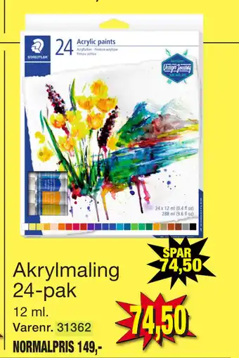 Akrylmaling 24-pak