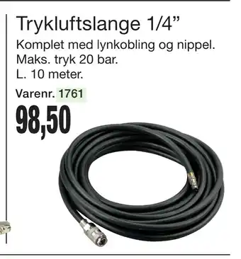 Harald Nyborg Trykluftslange 1/4” tilbud
