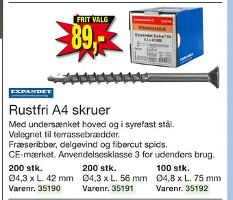 Harald Nyborg Rustfri A4 skruer tilbud