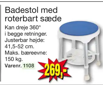 Harald Nyborg Badestol med roterbart sæde tilbud