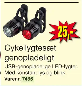 Harald Nyborg Cykellygtesæt genopladeligt tilbud