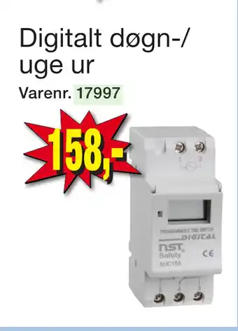 Harald Nyborg Digitalt døgn-/ uge ur tilbud