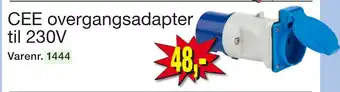 Harald Nyborg CEE overgangs adapter til 230V tilbud
