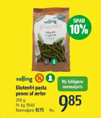 Glutenfri pasta penne af ærter