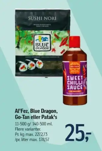 Al'Fez, Blue Dragon, Go-Tan eller Patak's