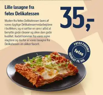 Føtex Lille lasagne fra føtex Delikatessen tilbud