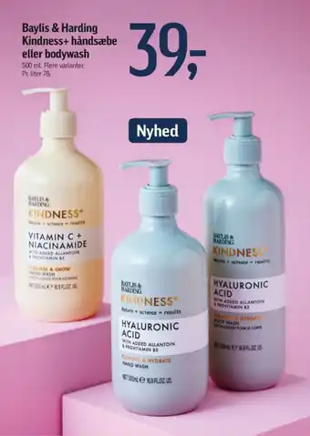 Føtex Baylis & Harding Kindness+ håndsæbe eller bodywash tilbud