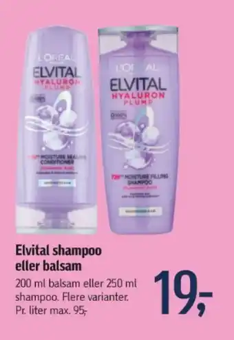 Føtex Elvital shampoo eller balsam tilbud