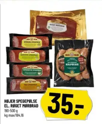 Løvbjerg HØJER SPEGEPØLSE EL. RØGET MØRBRAD tilbud