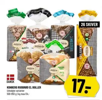 Løvbjerg KOHBERG RUGBRØD EL BOLLER tilbud