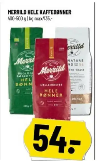 Løvbjerg MERRILD HELE KAFFEBØNNER tilbud