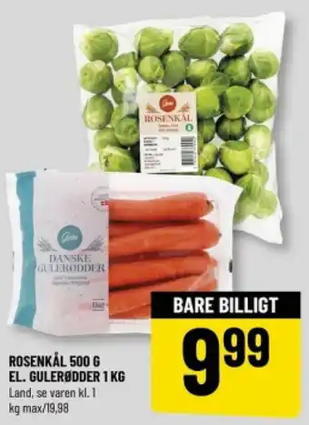 Løvbjerg ROSENKÅL 500 G EL. GULERØDDER 1 KG tilbud